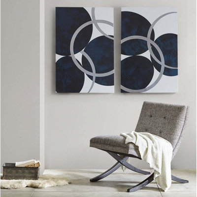 Foil Abstract 2-Piece Canvas Wall Art Set