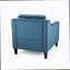 Fauteuil club en velours bleu-1256224394