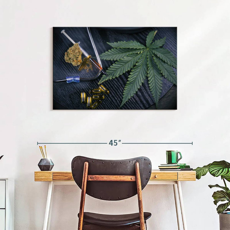 Senne Medicinal Marijuana Leaf, 24" H x 36" W