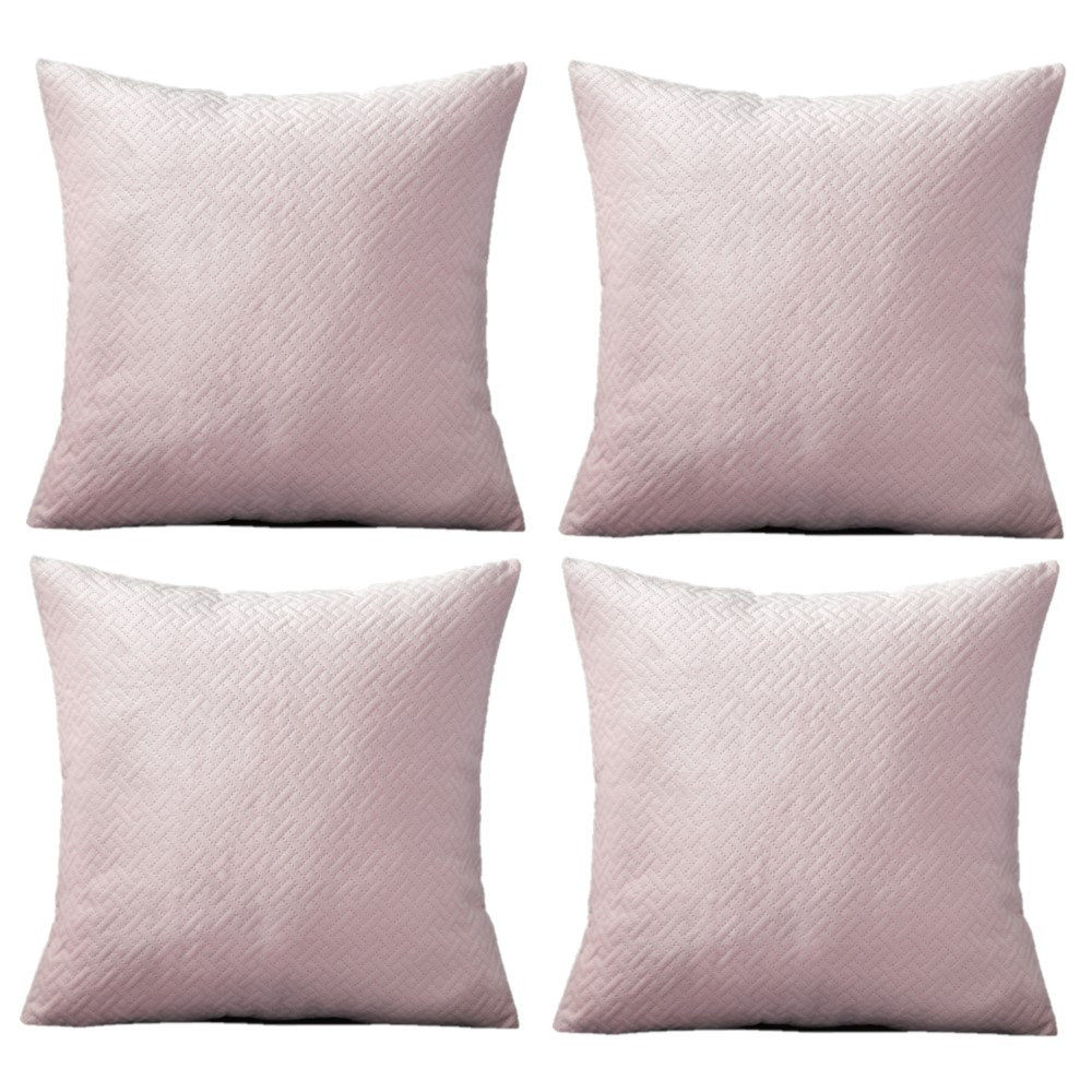 Geometric Velvet Reversible Pillow Cover (Set of 4) WARISI 