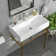 30"L x 16-1/2"W Ceramic Rectangular Console Bathroom Sink with Faucet Hole and Overflow