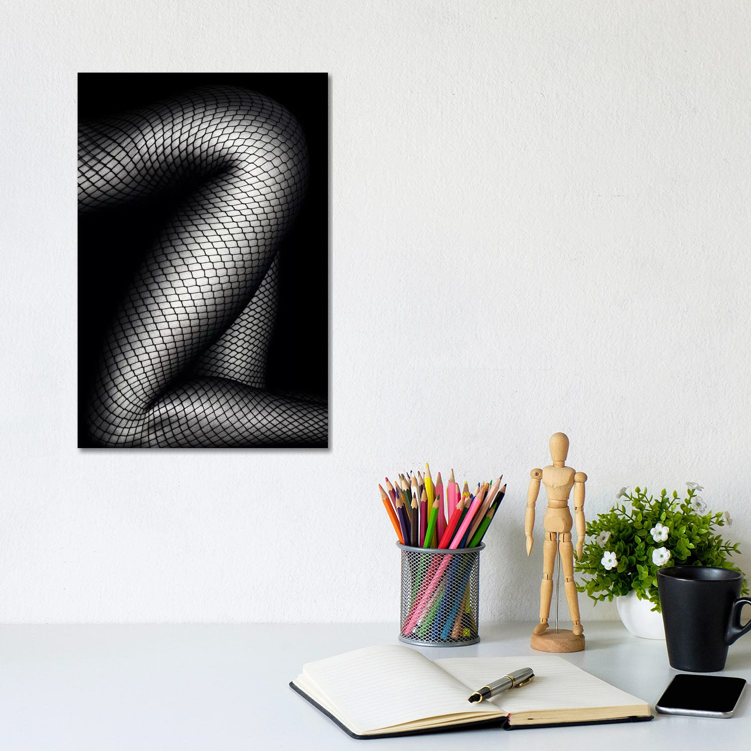 Metro Lane Legs in Fishnet Stockings 2 by Johan Swanepoel - Wrapped ...