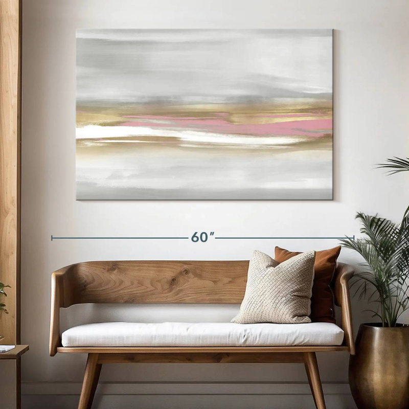 Avery Highlight Pink Blush I, 34" H x 51" W