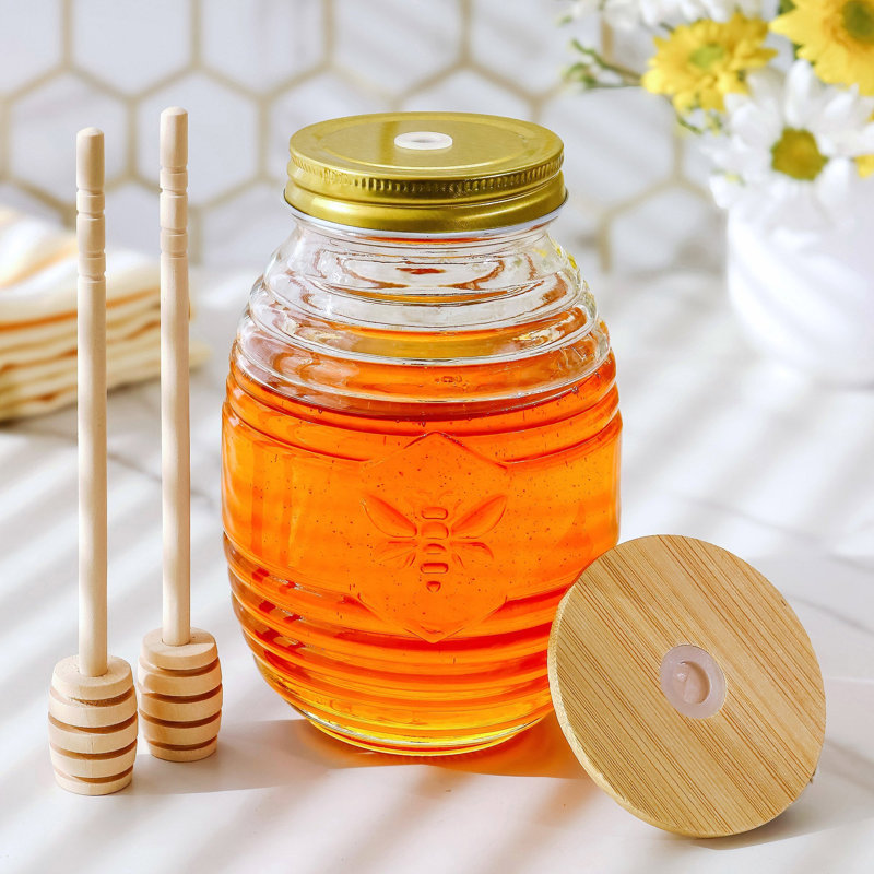  24 oz Pot Mason en forme de ruche Bee Hive
