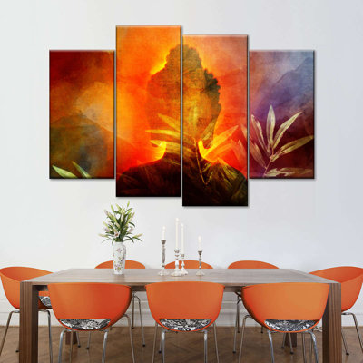 " Bright Buddha " 4 - Pieces