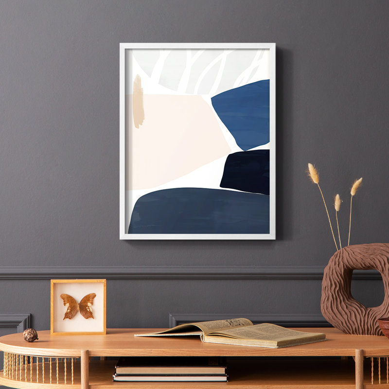 Impression sur toile Denim and Sand II - bois massif, Blanc, H 28 po x l 22 po