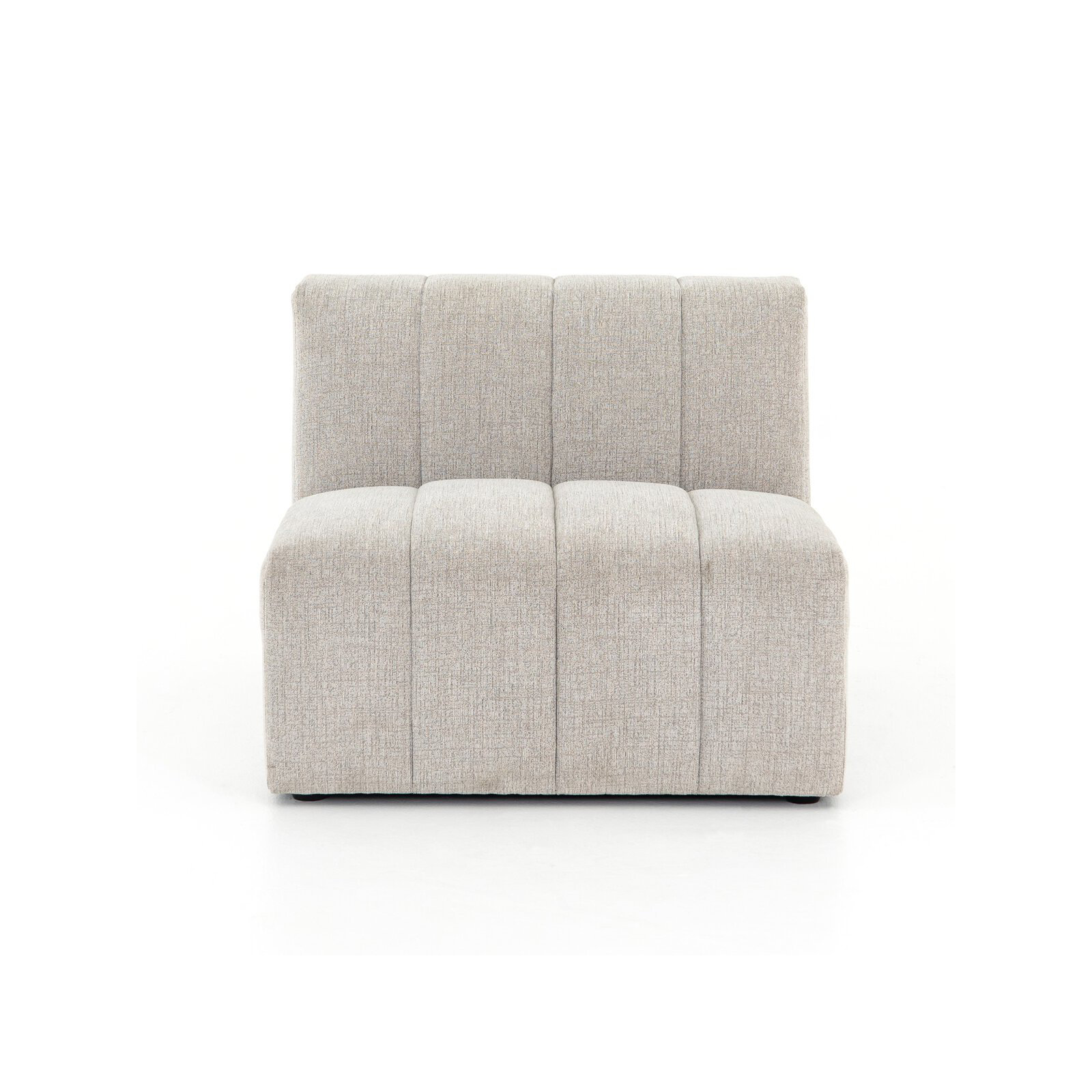 Bowry 35" Wide Symmetrical Modular Seating Component, Light Gray Napa Sandstone Polyester Blend
