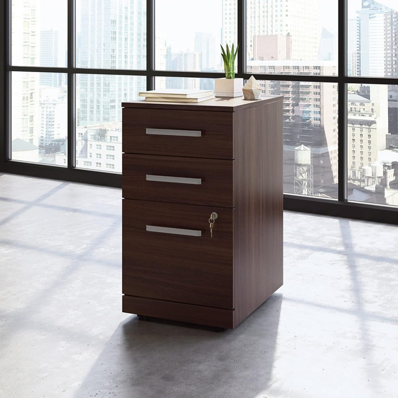 Officeworks By Sauder Affirm 3 Drawer Mobile File, Noble Elm Fin...
