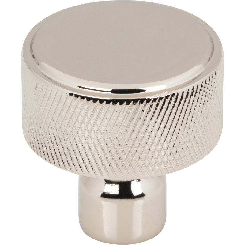 Garrison Round Knob, 1 1/4" Knob Diameter, Polished Nickel