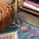 Bethlehem Tribal Love Geometric Dark Blue/Multi Rug
