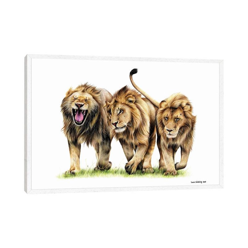 Three Kings 1 Piece Wall Art on Canvas, 66.04 cm H x 45.72 cm W, White Floater Framed