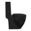 Pottstown Ivy Bronx Ceramic Toilet Bathroom Round Bottom Water Flow Black