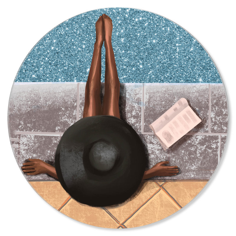Shimmering Poolside Print, 12" H x 12" W