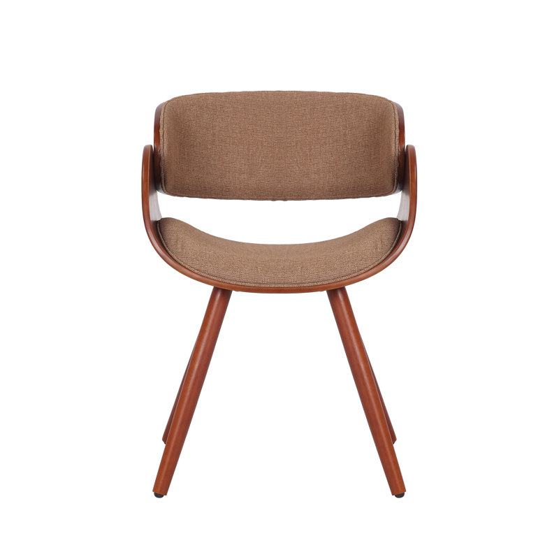 Chaise avec accoudoirs en lin Albinas, Brun