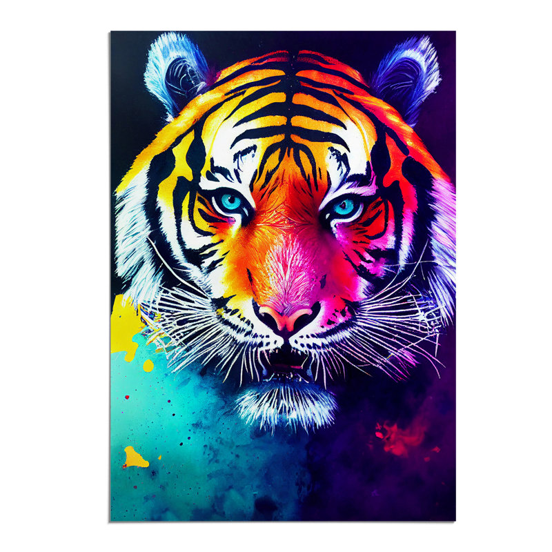 Painted Tiger No.2 Abstract - Print, Paper, 59.4cm H x 42cm W, No Matte