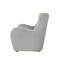 Chaise d'appoint pivotante en tissu de couleur zinc