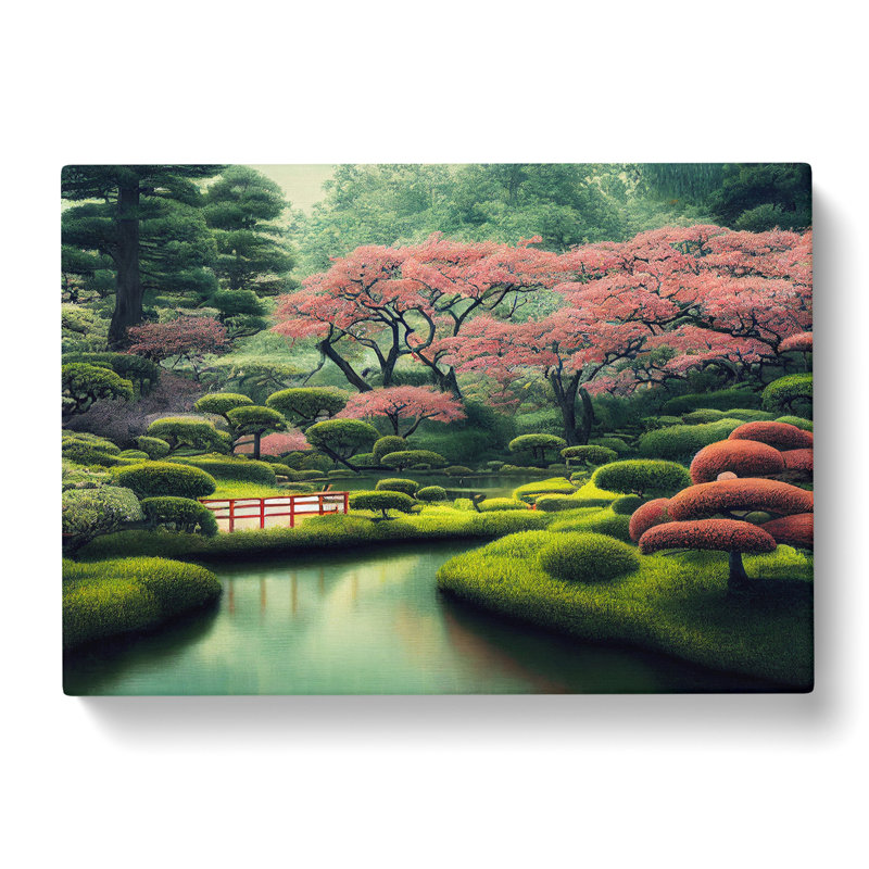 Japanese Garden Vol.1 - Wrapped Canvas, 40cm H x 60cm W x 3cm D