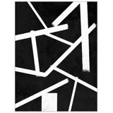 Sharp Edges Black 2 Painting by Christopher Kennedy