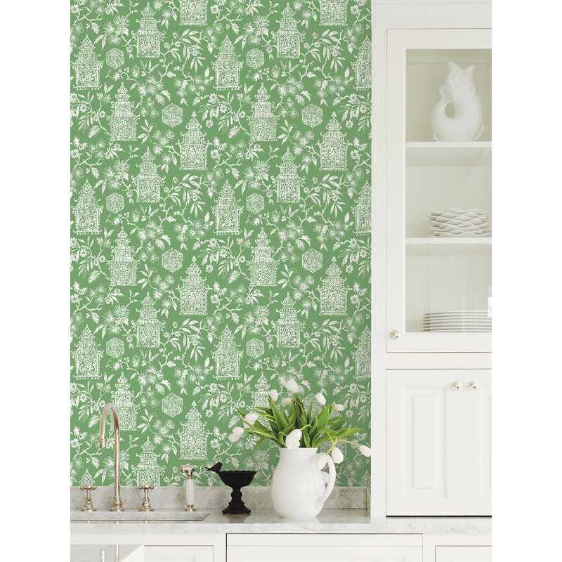 Papier peint adhésif Clabaugh, Vert