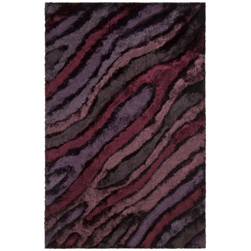 Tapis en polyester tissé à la main Helene, Rectangle 7 pi 9 po x 10 pi 6 po