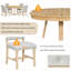 Ensemble de salle à manger 5 pièces TREXM Retro-1263149700