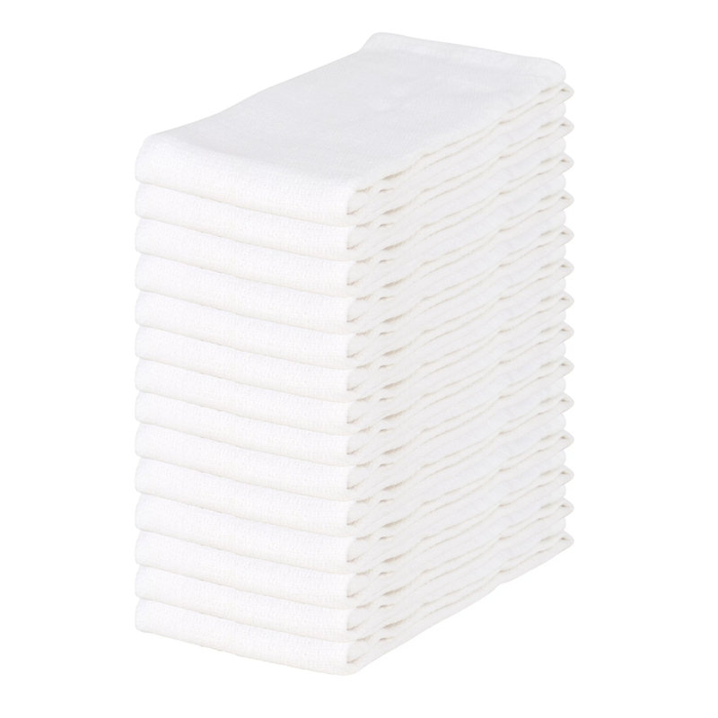 Arkwright 100% Cotton Huck Cleaning Towels 16x26, White