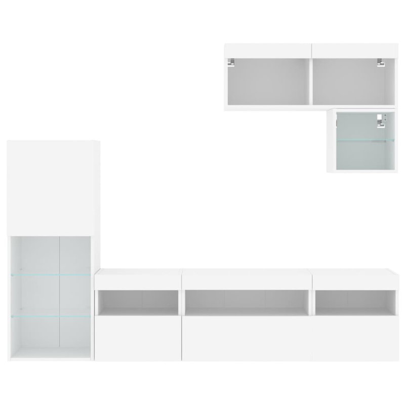 Unfinished Entertainment Centre for TVs up to 28" with Fireplace Included, White