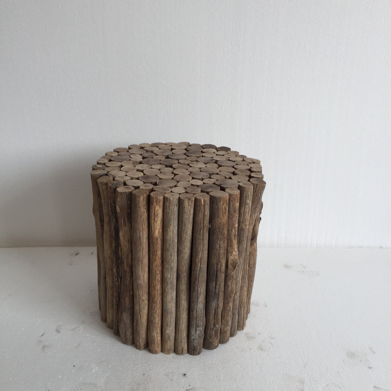 Solid + Manufactured Wood Accent Stool