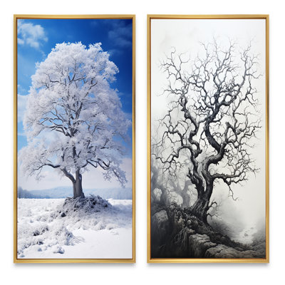 «White Tree Winters Embrace», 2 pièces
