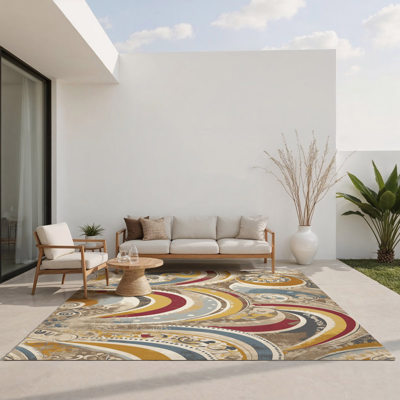 Perky Jiggle Indoor And Outdoor Area Rug, Rectangle 4' x 6'