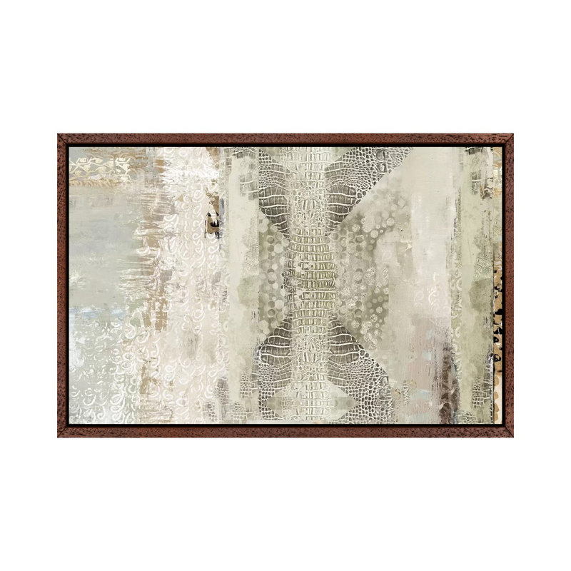 Intricate by Tom Reeves - Painting on Canvas, Classic Brown Wood Framed, 45.72cm H x 66.04cm W x 3.81cm D