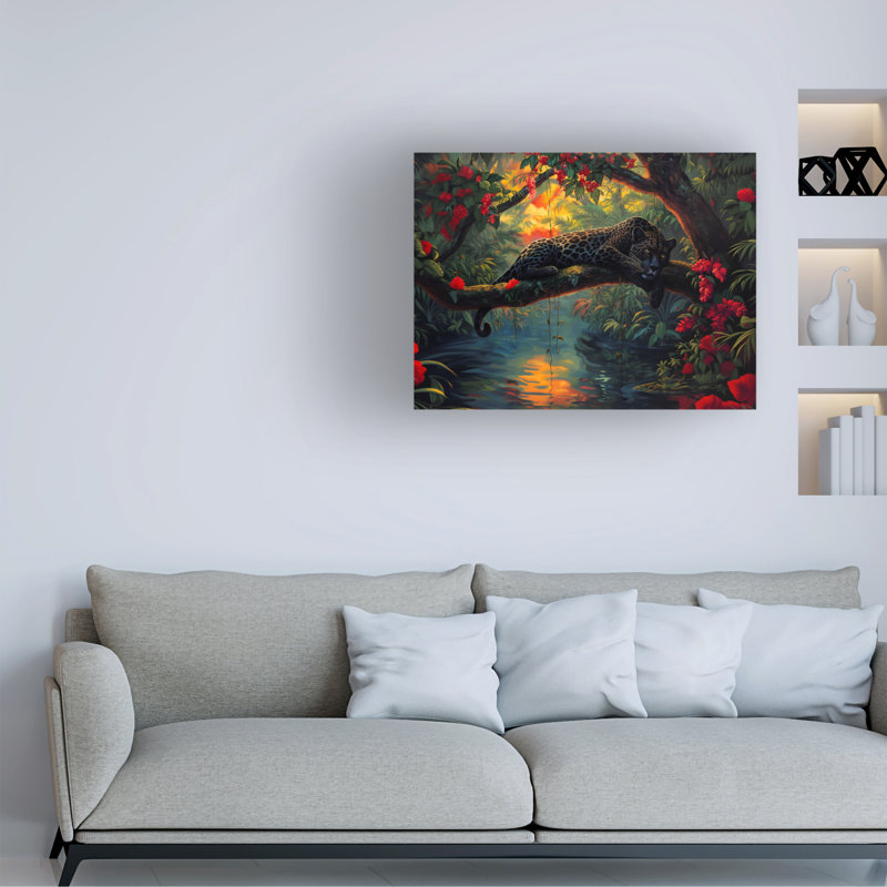 Art sur toile noir, Shawna Stewart, H 14 po x l 19 po
