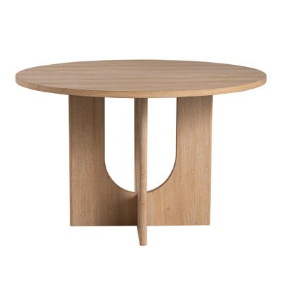 Classic Round Dining Table 1pc Dining Room Furniture U-shaped Pedestal Base Table