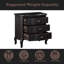 Table de chevet au fini noir antique
