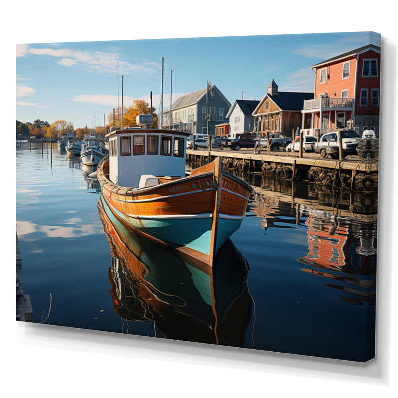 Port Port Hues - Nautique et plage, reproduction d'art mural, H 30 po x l 40 po x P 1,5 po, Toile tendue