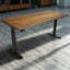 Bureau debout à hauteur ajustable électrique Skyscraper, double moteur et commande numérique avec mémoire, 48 x 30, plateau en bois récupéré véritable avec cadre noir-2014467688-2082861743