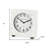 9" White Iron Square Table Clock