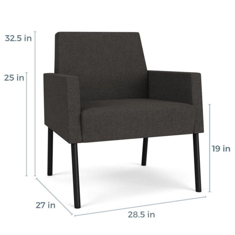 Fauteuil de réception Mystic, Noir, noir, noir, noir, Bleu fumé Archetype