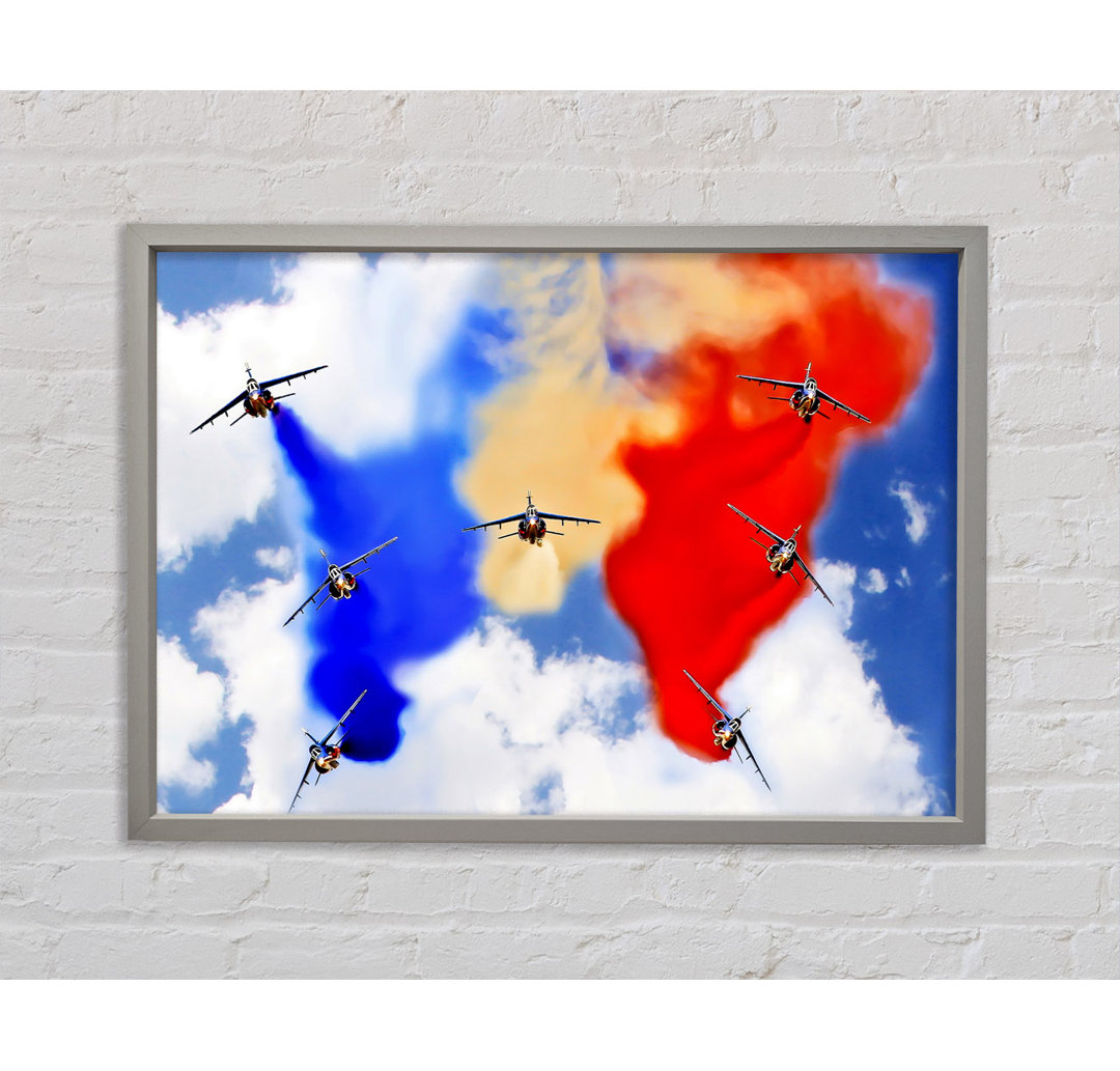 French Airshow Colours - Einzelner Bilderrahmen Kunstdrucke auf Leinwand