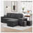 Lablanc Velvet L-Shaped Sectional-585483518