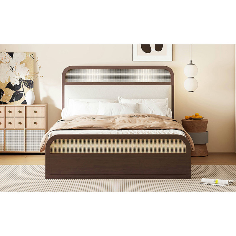 Lit plateforme en bois avec lit gigogne et 2 tiroirs