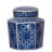 Porcelain Decorative Jars With Lid Set Of 3, Blue White Chinoiserie, 6 Inch-542285992