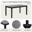 Ensemble de table à manger en bois 6 pièces, table en bois avec 4 chaises rembourrées et banc pour la cuisine, la salle à manger