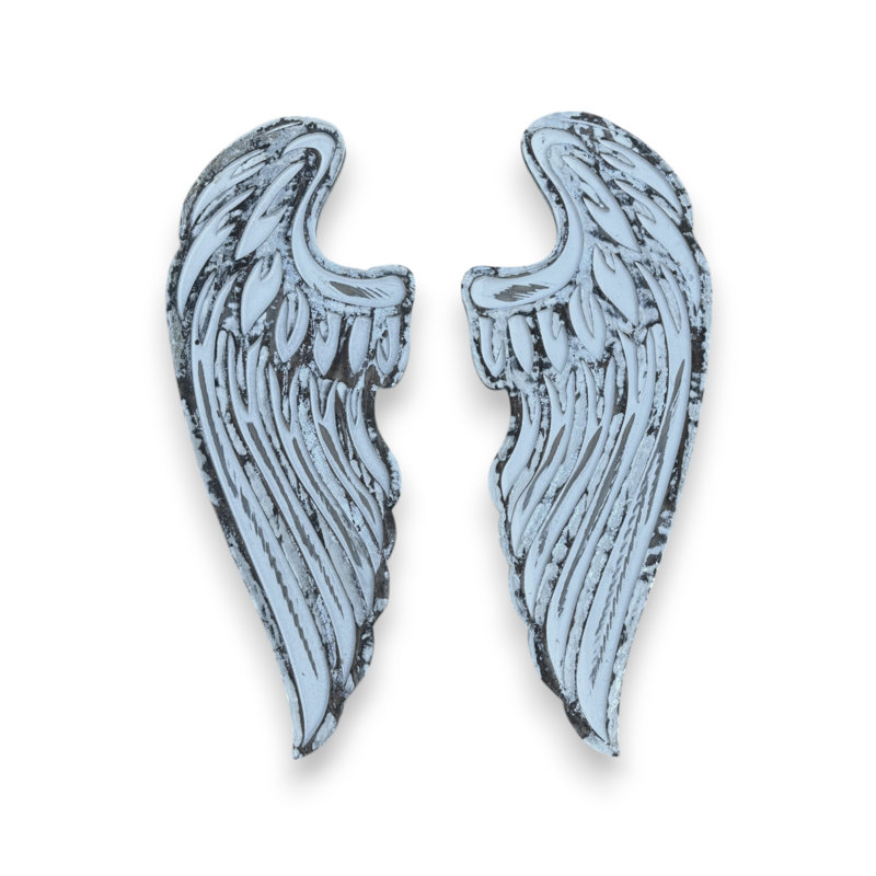 Pair Chamuel Angel Wings - Antique White