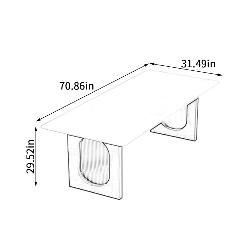 Salaya, H 29,52 po x L 70,86 po x l 31,49 po, Blanc