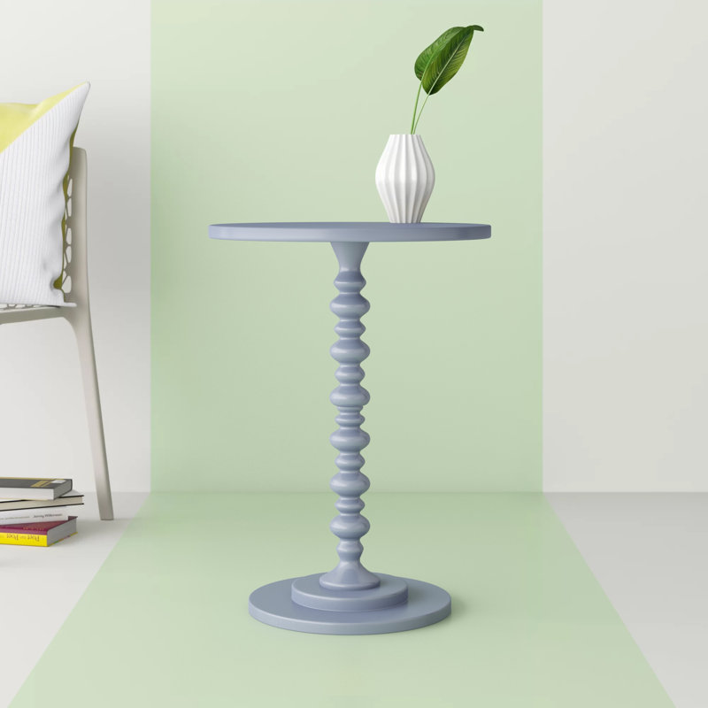 Table de bout à pied tourné Pettegrow, Gris
