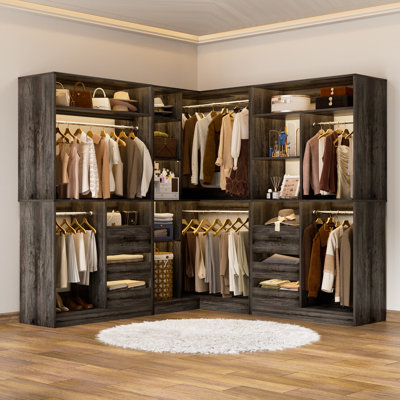 72"-112"Closet System With Drawers