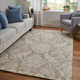 Armando Floral Handmade Tufted Wool Taupe/Ivory Area Rug