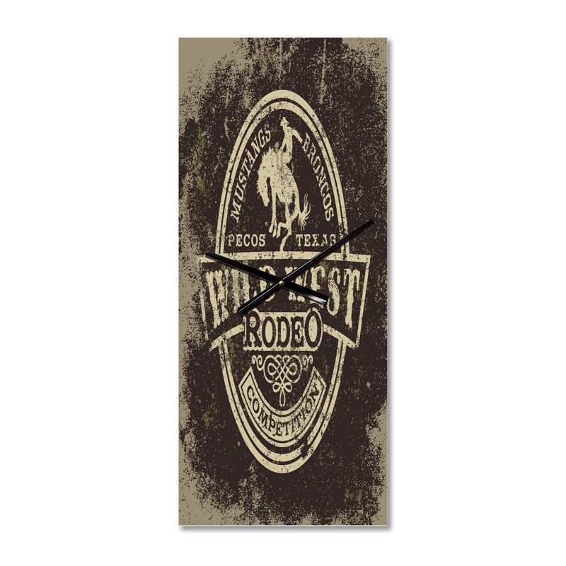 Wild West Rodeo - Horloge murale moderne, Grand