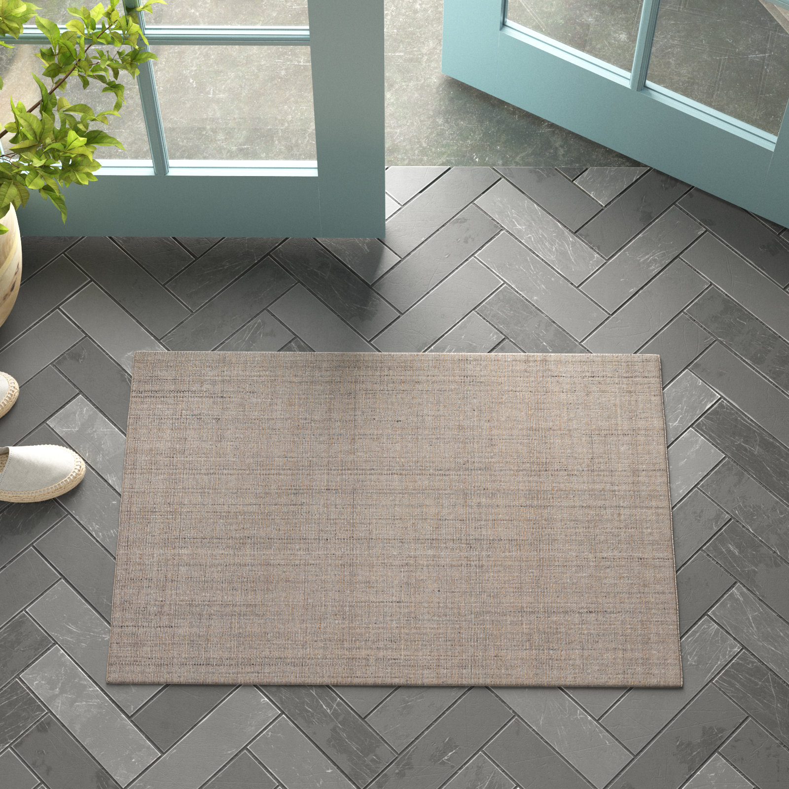 Alaura Handmade Gray Rug, Rectangle 2' x 3'